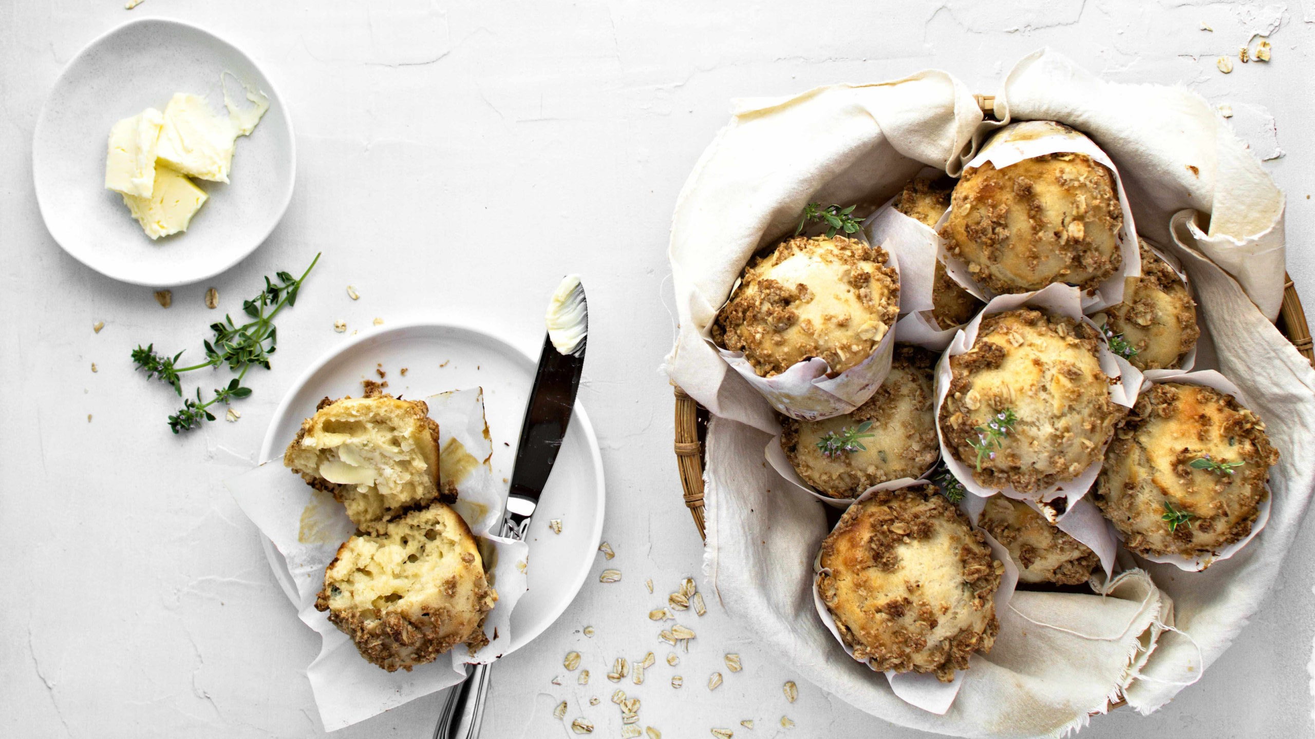 Honey Lemon Thyme Muffins