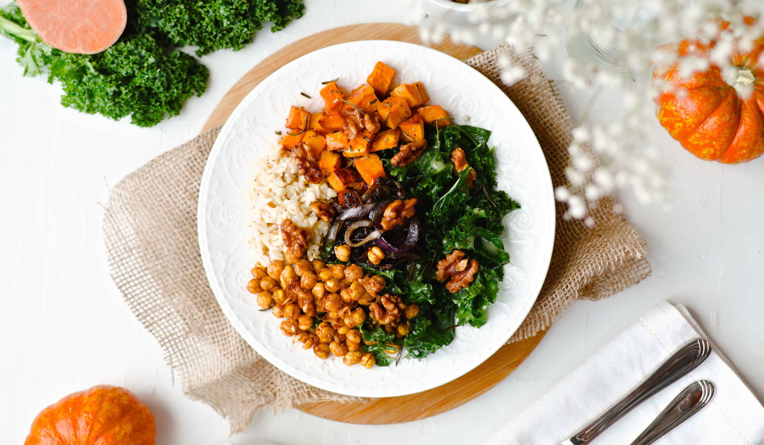 Harvest Kale and Sweet Potato Salad